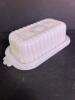 Small Milk Glass Rectangular Covered Butter Dish
