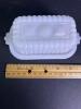 Small Milk Glass Rectangular Covered Butter Dish - 3