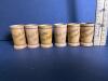 Small Carved Wooden Barrel with Six Small Cups, Folk Style - 8