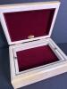 Wooden Jewelry Box with Red Felt Lining