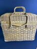 Woven Wicker Picnic Basket With Handles