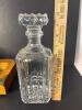Cut Glass Decanter and Tumblers with Wood Tray, Invitational Plaque - 4