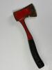 Hatchet with Red Head and Black Handle