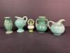 Miniature Art Pottery Vases and Pitcher, Gouda and Occupied Japan - 2