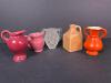 Miniature Ceramic and Glass Pitchers and Vases,