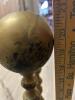 Pair of Brass Ball-Top Andirons in the Colonial Style - 6
