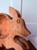 Hand-Carved Wooden Rabbit Bowl Folk Art Style - 6