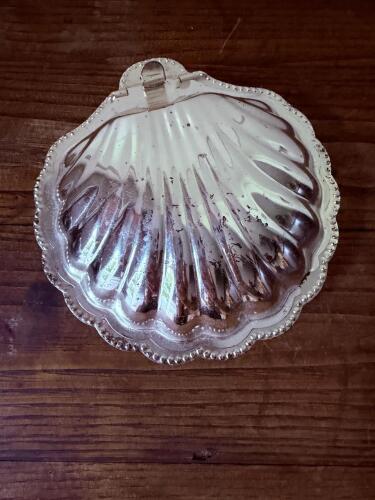 Silver Plated Shell-Shaped Caviar Dish