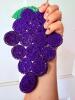 Handmade Crochet Grape Cluster Hot Pad - 5