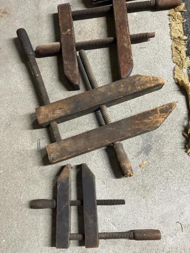 Vintage Wooden Handscrew Clamps