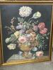 Large 31" x 26" Framed Floral Wall Art In Ornate Gold Frame
