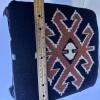 Small Wrought Iron Footstool with Southwest-Style Woven Upholstery - 4