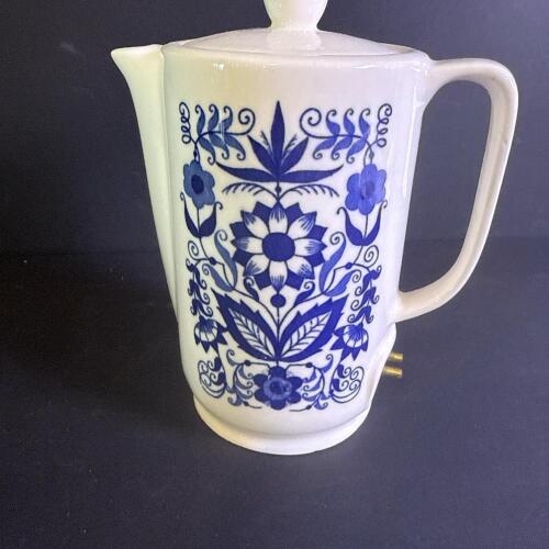 Vintage Electric Ceramic Floral Coffee Pot