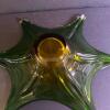 Mid-Century Modern-Style Green Art Glass Centerpiece Bowl - 6