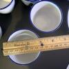 Enamelware Cups and Plates With Blue Trim Sweden - 4