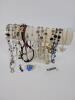 Lia Sophia Silver-Tone Disc Necklace Lot With Glasses Chains And Clock Ring - 10