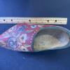 Pair of Hand-Painted Wooden Clogs with Floral Motif - 5