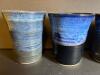 Studio Pottery Cups in Blue Glaze - 3