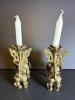 Pair of Asian-Style Brass Foo Dog Candle Holders - 4