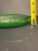 Green Uranium Glass Oval Dish in Art Deco Style - 4