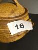 Studio Pottery Covered Bowl with Brown Glaze - 7