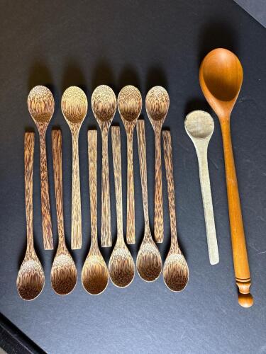 Wooden Spoons With Coconut Wood Finish