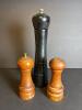 Wooden Pepper Mills and Salt Shaker