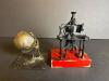 Two Metal Figurine Sculptures, Industrial-Style