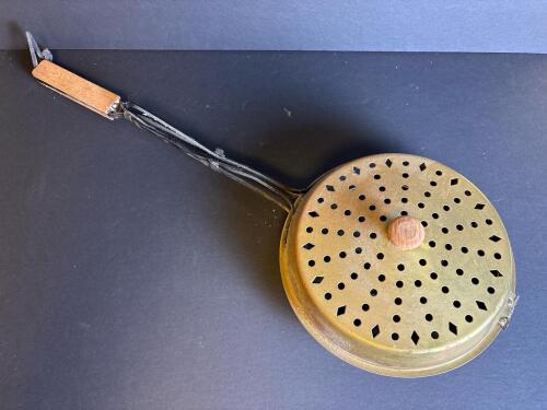 Vintage Metal Bed Warmer with Vented Lid