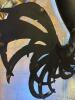 Folk Art-Style Carved Wooden Rooster Wall Sculpture - 5