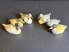 Six Miniature Painted Duck Figurines