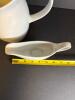 FORLIFE White Ceramic Pitcher and Gravy Boat - 4