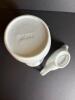 FORLIFE White Ceramic Pitcher and Gravy Boat - 6
