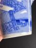 Currier & Ives-Style Blue and White Ceramic Flower Pots - 4