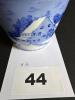 Currier & Ives-Style Blue and White Ceramic Flower Pots - 7