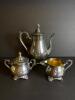 Victorian Rose Silverplate Tea Set by Wm Rogers & Son