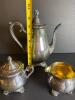 Victorian Rose Silverplate Tea Set by Wm Rogers & Son - 2