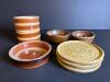 Stoneware Ramekins, Candle Bases, and Coasters Assortment
