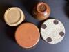 Stoneware Ramekins, Candle Bases, and Coasters Assortment - 7