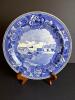 Wedgwood Blue Transferware Plate Fort Ticonderoga South Wall Scene