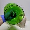 Green Art Glass Compote and Enesco Japan Decorative Vase - 5