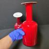 Pair of Red Cased Glass Vases with Flared Rims - 5