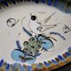 Hand-Painted Ceramic Platter with Bird and Floral Motif - 2