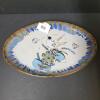 Hand-Painted Ceramic Platter with Bird and Floral Motif - 7