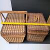 Wicker Picnic Baskets with Plates, Mugs, Glasses, and Utensils - 6