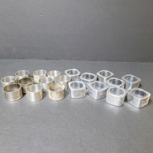 Mixed Metal Round and Square Spacer Bushings