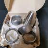 Pewter Salt and Pepper Shakers with Napkin Rings - 4