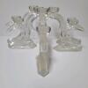 Art Deco-Style Clear Glass Double Candleholders - 3