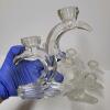 Art Deco-Style Clear Glass Double Candleholders - 5
