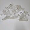 Art Deco-Style Clear Glass Double Candleholders - 7